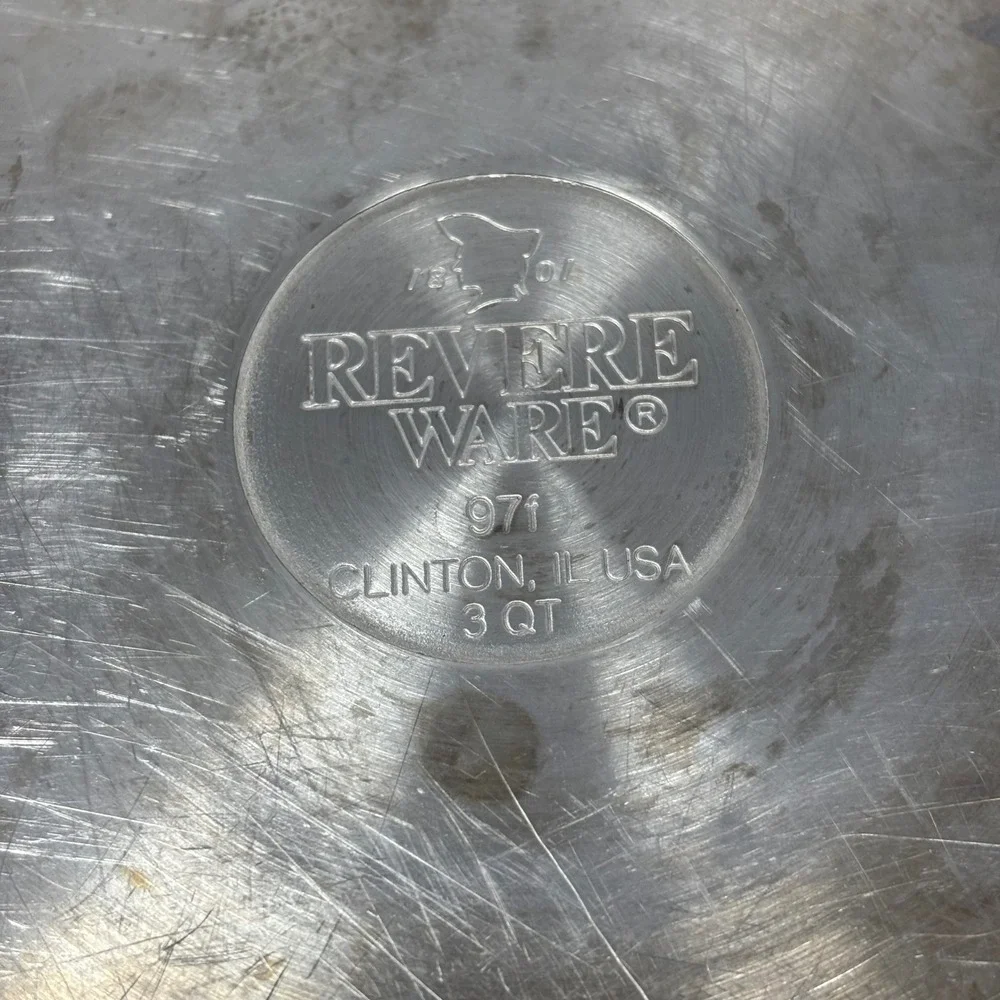 Revere Ware 97f 3QT Stainless Steel Saucepan with Lid Clinton, IL‎ USA